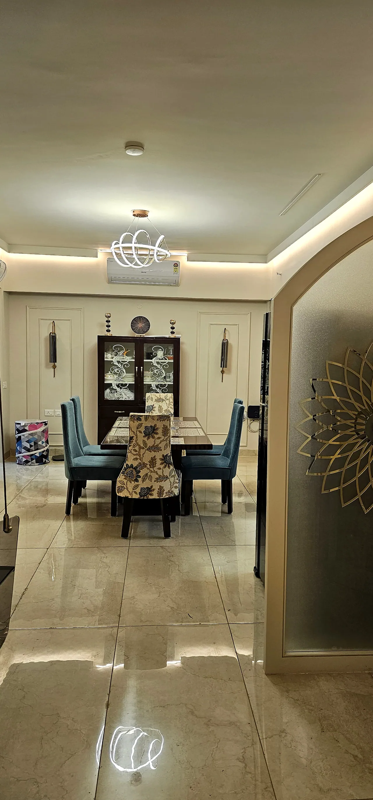 Dining area within the Falcon 66 residence