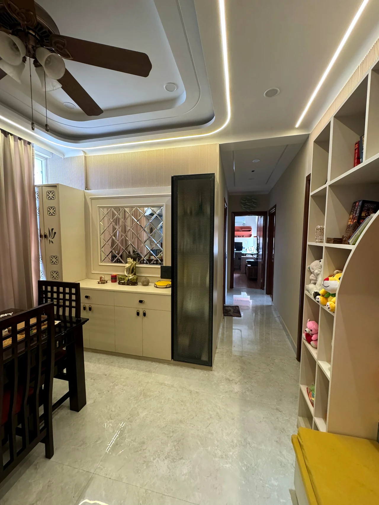 Dining nook and kitchen seen from the lounge